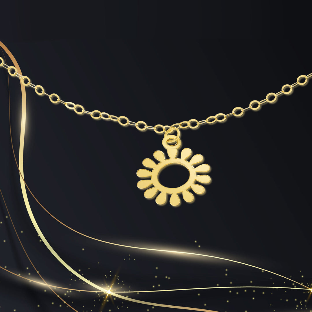 18K Real Gold Fine Round Bracelet