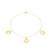 18K Real Gold Fine Round Bracelet