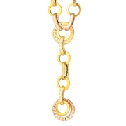 18K Real Gold Elegant Linked Necklace