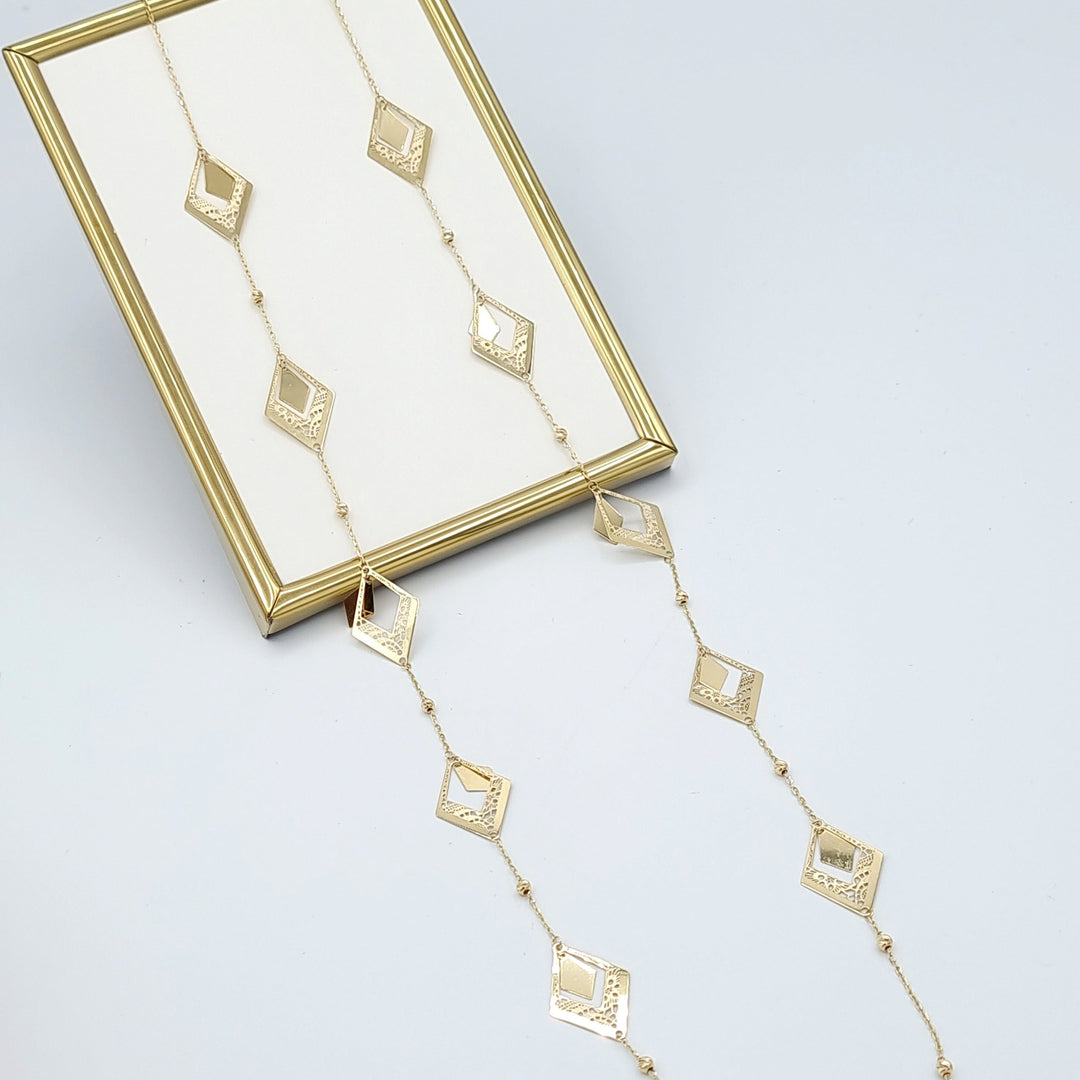 18K Real Gold Long Necklace