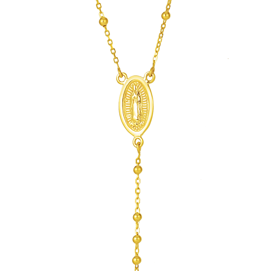 18K Real Gold Cross Seed Necklace