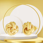 Load image into Gallery viewer, 18K Real Gold Twisted Knot Earrings
