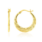 Load image into Gallery viewer, 18K Real Gold Round Loop Earrings