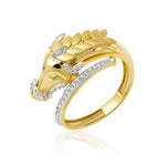 Load image into Gallery viewer, 18K Real Gold Horse Stone Ring

