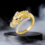 Load image into Gallery viewer, 18K Real Gold Horse Stone Ring
