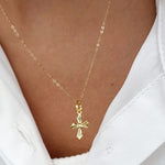 Load image into Gallery viewer, 18K Real Gold Cross Necklace
