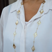 18K Real Gold Long Necklace