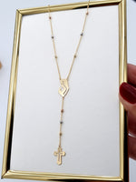 Load image into Gallery viewer, 18K Real Gold Elegant Mama Mary Cross Necklace
