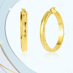 Load image into Gallery viewer, 18K Real Gold Round Loop Earrings
