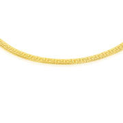 18K Real Gold Flat Bracelet