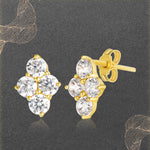 Load image into Gallery viewer, 18K Real Gold Stone Earrings