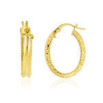 Load image into Gallery viewer, 18K Real Gold Round Loop Earring Set
