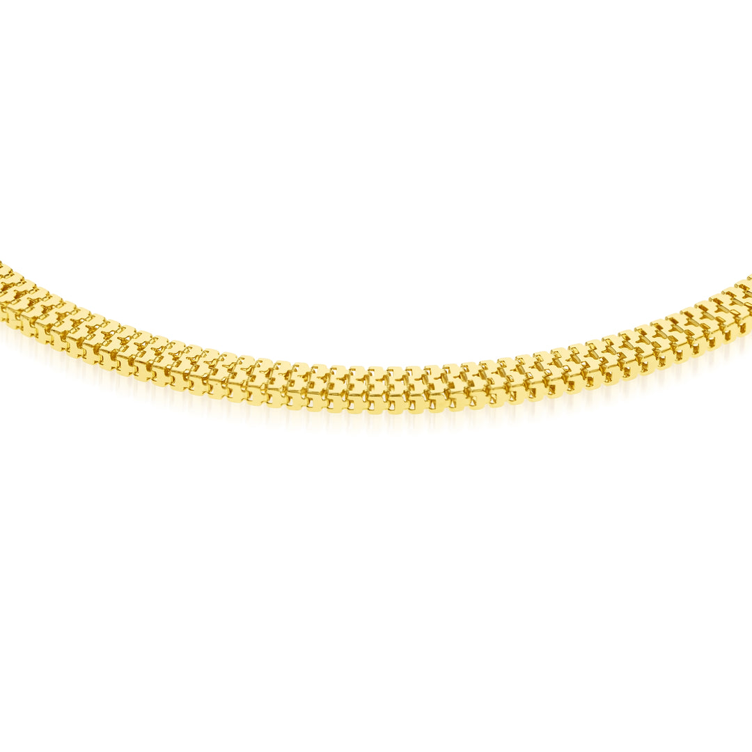 18K Real Gold Flat Bracelet