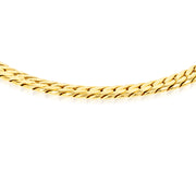 18K Real Gold Thick Flat Bracelet