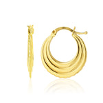 Load image into Gallery viewer, 18K Real Gold Round Loop Earring Set
