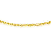 18K Real Gold Thin Rope Bracelet