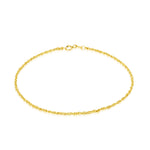 Load image into Gallery viewer, 18K Real Gold Thin Rope Bracelet