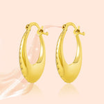Load image into Gallery viewer, 18K Real Gold Round Loop Earring Set
