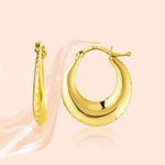 Load image into Gallery viewer, 18K Real Gold Round Loop Earring Set
