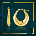 Load image into Gallery viewer, 18K Real Gold Round Loop Earring Set
