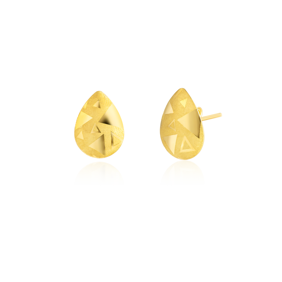 18K Real Gold Fine Drop Earrings