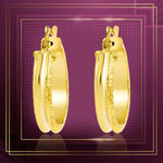 Load image into Gallery viewer, 18K Real Gold Round Loop Earring Set
