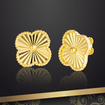 Load image into Gallery viewer, 18K Real Gold V.C Flower Earrings