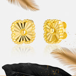 Load image into Gallery viewer, 18K Real Gold V.C Flower Earrings
