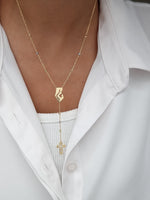 Load image into Gallery viewer, 18K Real Gold Elegant Mama Mary Cross Necklace
