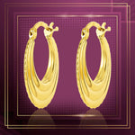 Load image into Gallery viewer, 18K Real Gold Round Loop Earring Set
