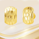 Load image into Gallery viewer, 18K Real Gold Curved Square Screw Earring Set
