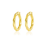 Load image into Gallery viewer, 18K Real Gold Round Twisted Loop Earring Set
