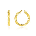 Load image into Gallery viewer, 18K Real Gold Round Twisted Loop Earring Set
