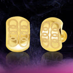 Load image into Gallery viewer, 18K Real Gold Curved Square Screw Earring Set
