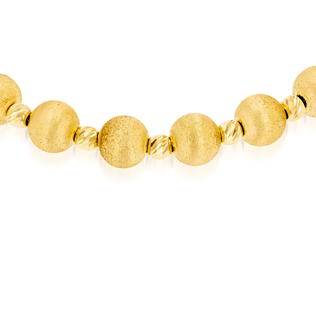 18K Real Gold Adjustable Ball Seed Bracelet