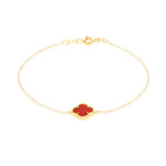 Load image into Gallery viewer, 18K Real Gold V.C Red Flower Bracelet
