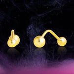 Load image into Gallery viewer, 18K Real Gold Double Side Ball Screw Earring Set
