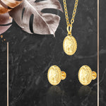 Load image into Gallery viewer, 18K Real Gold Oval Screw Jewelry Set
