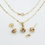 Load image into Gallery viewer, 18K Real Gold 3 Color Knot Jewelry Set