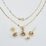 Load image into Gallery viewer, 18K Real Gold 3 Color Knot Jewelry Set