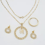 Load image into Gallery viewer, 18K Real Gold Round Love Jewelry Set