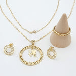 Load image into Gallery viewer, 18K Real Gold Round Love Jewelry Set