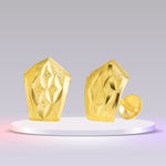 Load image into Gallery viewer, 18K Real Gold Shield Shape Screw Earring Set
