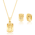 Load image into Gallery viewer, 18K Real Gold Curved Clip Jewelry Set
