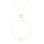 Load image into Gallery viewer, 18K Real Gold C.D White Jewelry Set

