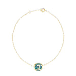 Load image into Gallery viewer, 18K Real Gold C.D Green Bracelet
