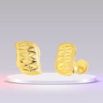 Load image into Gallery viewer, 18K Pure Gold Curved Square Screw Earring Set
