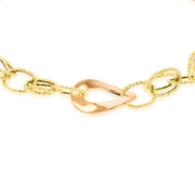 18K Real Gold Multi Color Linked Bracelet