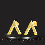 Load image into Gallery viewer, 18K Real Gold V Screw Earring Set
