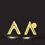 Load image into Gallery viewer, 18K Real Gold V Screw Earring Set
